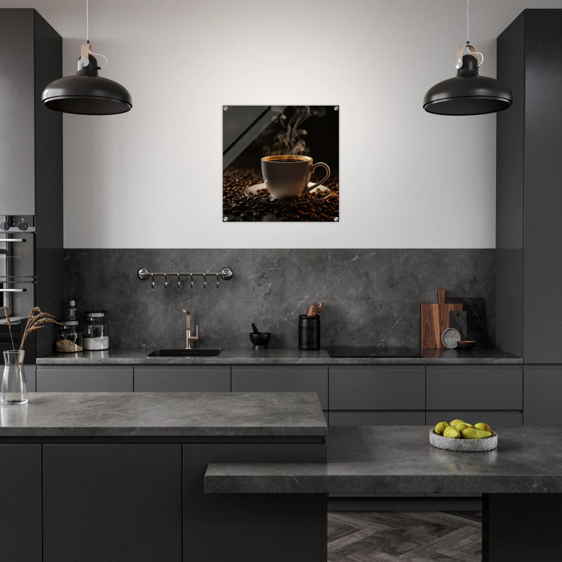Mornings First Cup Acrylic Wall Print - Java Good Coffee 