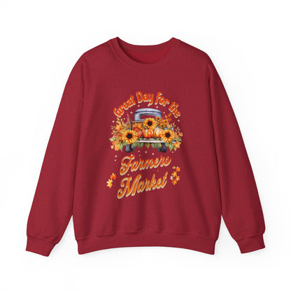 Farmers Market Unisex Heavy Blend™ Crewneck Sweatshirt -by Java Good Coffee