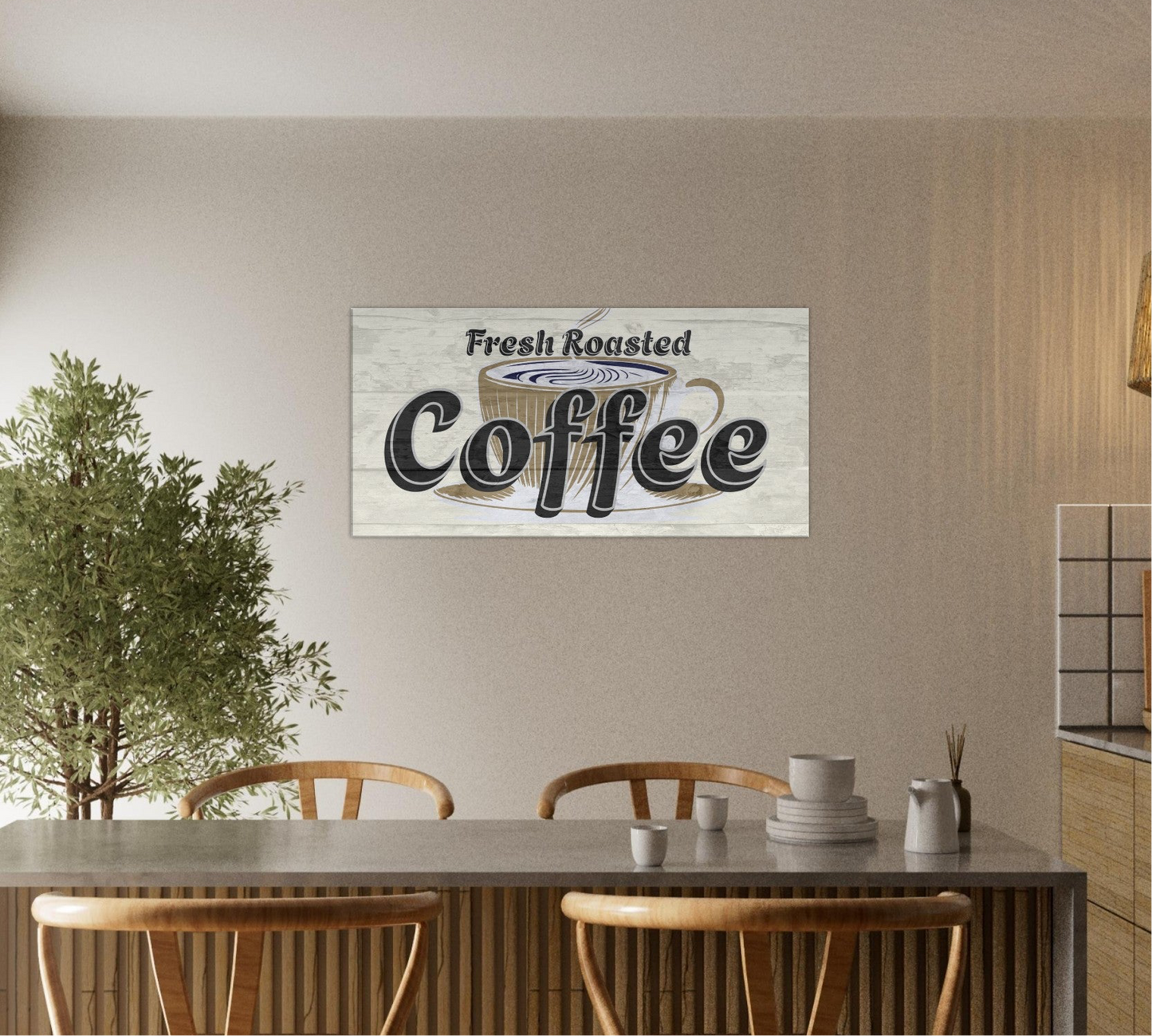 Fresh Roasted Coffee Large Canvas Wall Print