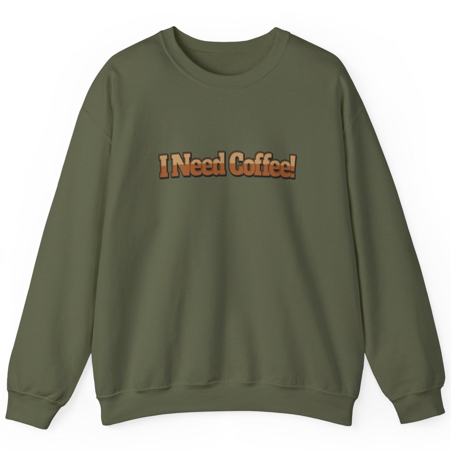 I need Coffee Unisex Heavy Blend™ Crewneck Sweatshirt by Java Good Coffee