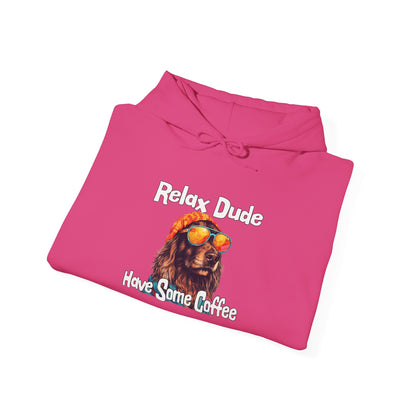 Relax Dude Have Some Coffee Unisex Heavy Blend™ Hooded Sweatshirt