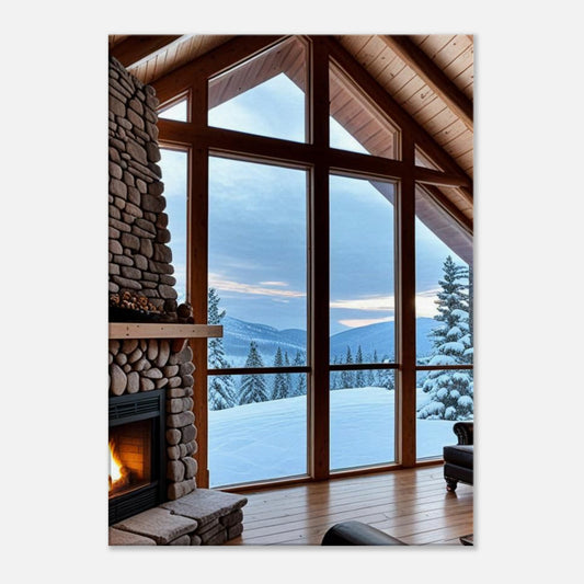 Cozy Winter View Canvas Wall Print by Java Good Coffee