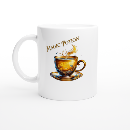 Magic Potion Cup White 11oz Ceramic Mug at Java Good Coffee
