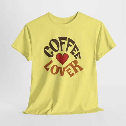 Coffee Lover Tee — Retro Heart Coffee Graphic Shirt