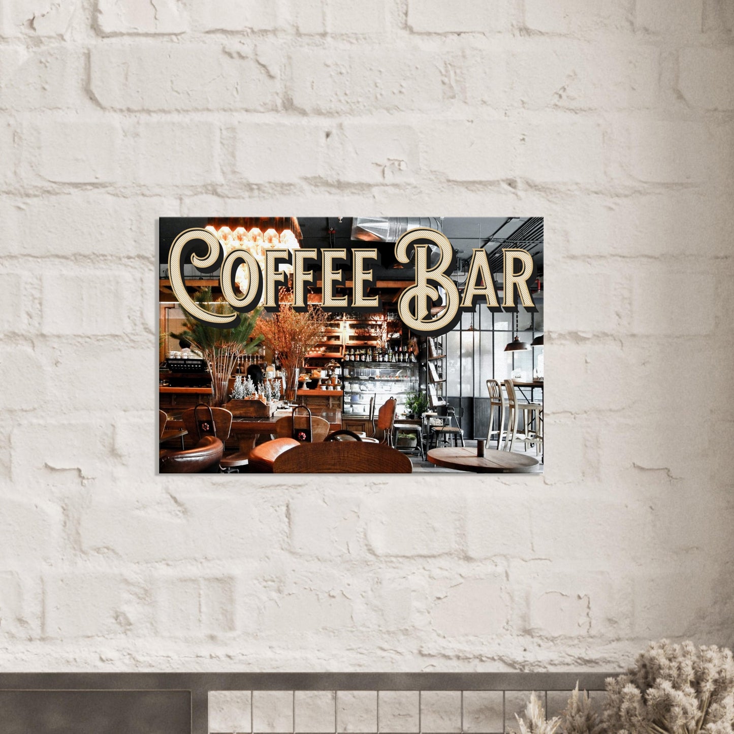 Downtown Coffee Bar Canvas Wall Print  at Java Good Coffee