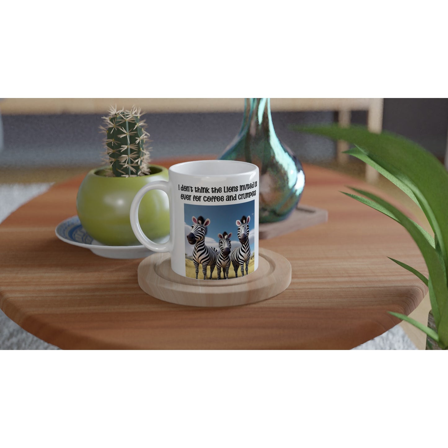 Zebra Going For Coffee White 11oz Ceramic Mug - Java Good Coffee