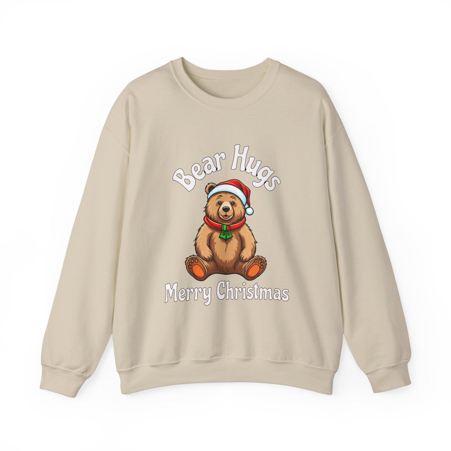 Bear Hugs Christmas Unisex Heavy Blend™ Crewneck Sweatshirt -Java Good Coffee