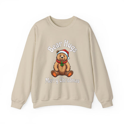 Bear Hugs Christmas Unisex Heavy Blend™ Crewneck Sweatshirt -Java Good Coffee