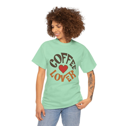 Coffee Lover Tee — Retro Heart Coffee Graphic Shirt