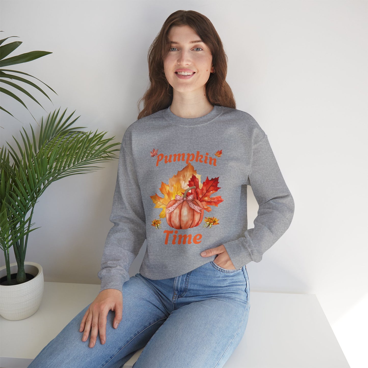 Pumpkin Time Unisex Heavy Blend™ Crewneck Sweatshirt