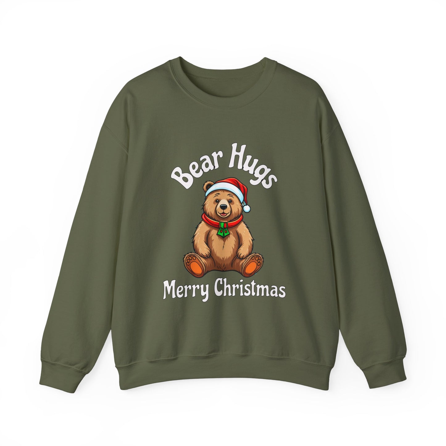 Bear Hugs Christmas Unisex Heavy Blend™ Crewneck Sweatshirt at Java Good Coffee