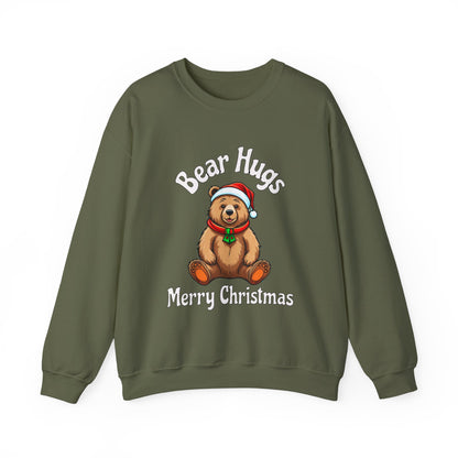 Bear Hugs Christmas Unisex Heavy Blend™ Crewneck Sweatshirt at Java Good Coffee