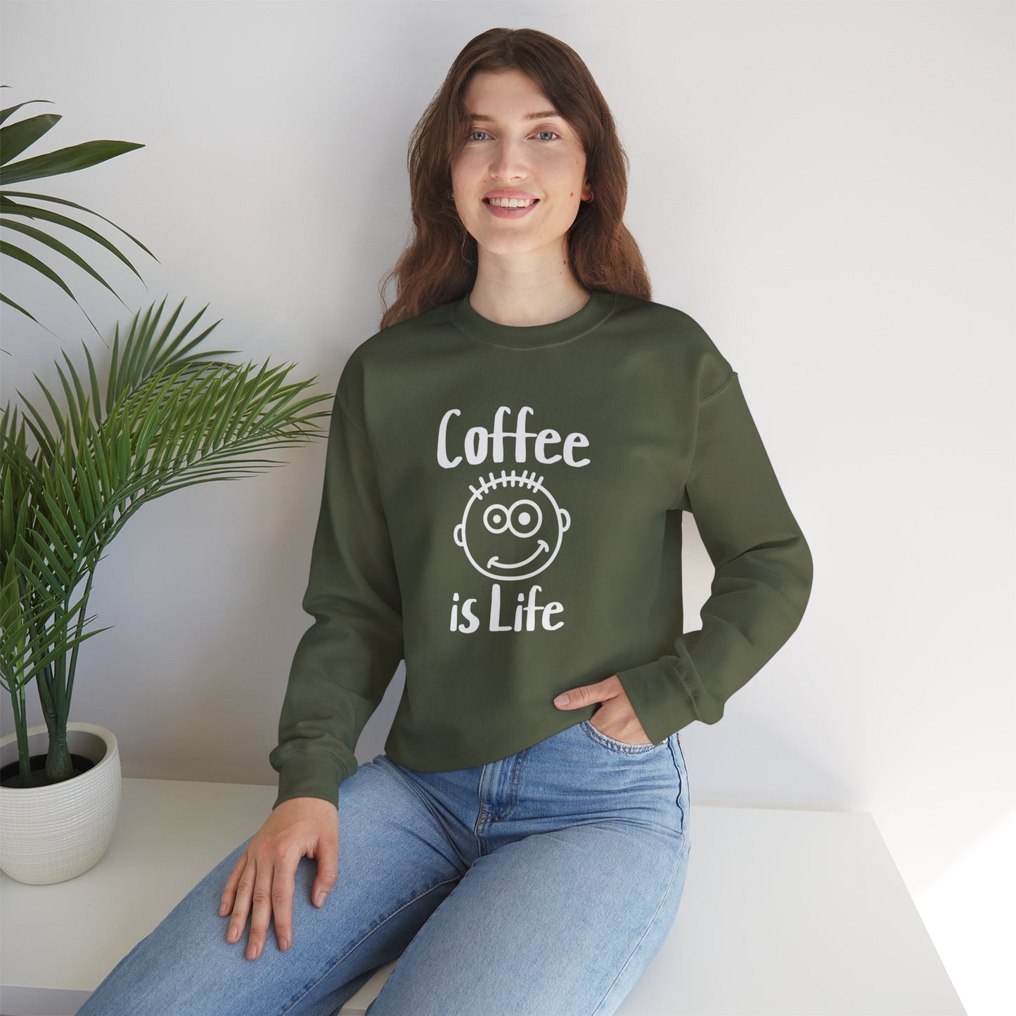 Coffee is Life Unisex Heavy Blend™ Crewneck Sweatshirt