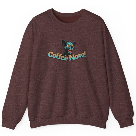 Coffee Now! Unisex Heavy Blend™ Crewneck Sweatshirt by Java Good Coffee