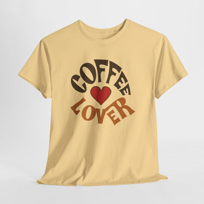 Coffee Lover Tee — Retro Heart Coffee Graphic Shirt
