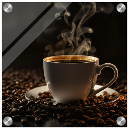 Mornings First Cup Acrylic Wall Print at Java Good Coffee
