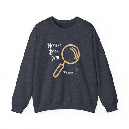 Mystery Book Lover Unisex Heavy Blend™ Crewneck Sweatshirt by Java Good Coffee