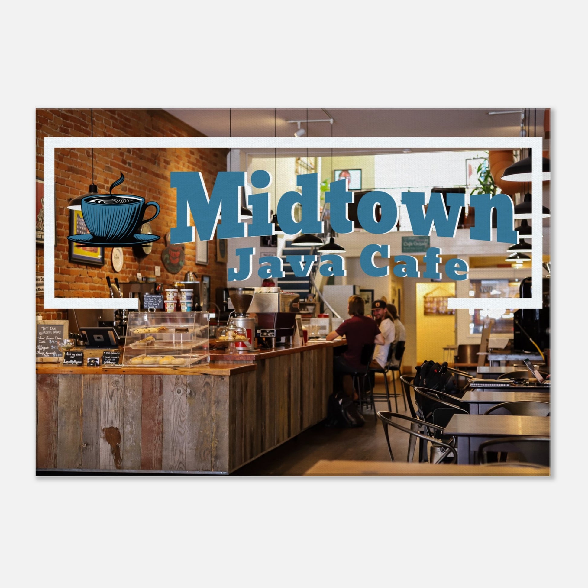 Midtown Java Cafe Canvas Wall Print at Java Good Coffee