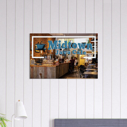 Midtown Java Cafe Canvas Wall Print on Java Good Coffee