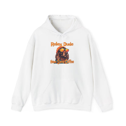 Relax Dude Have Some Coffee Unisex Heavy Blend™ Hooded Sweatshirt