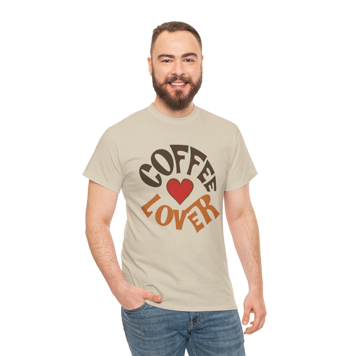 Coffee Lover Tee — Retro Heart Coffee Graphic Shirt