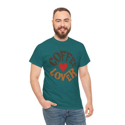 Coffee Lover Tee — Retro Heart Coffee Graphic Shirt