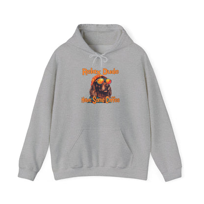 Relax Dude Have Some Coffee Unisex Heavy Blend™ Hooded Sweatshirt