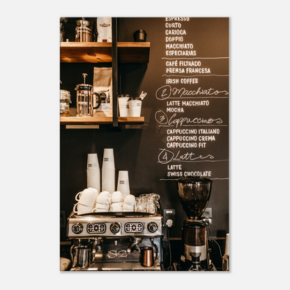 Coffee Shop Barista Canvas Wall Print by Java Good Coffee