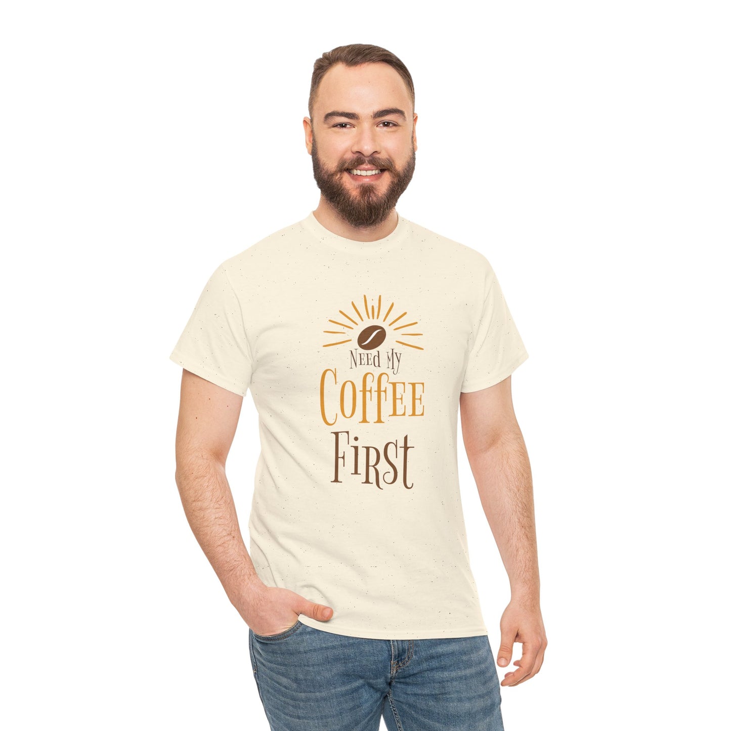 Coffee First T-Shirt — Cute Morning Coffee Quote Tee