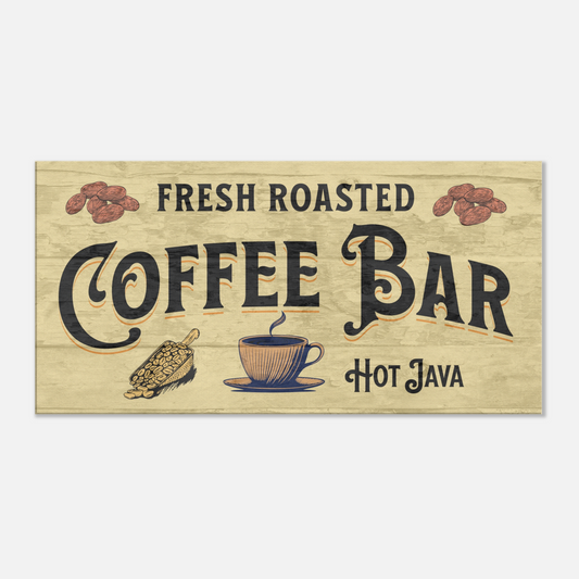 Coffee Bar Canvas Wall Print
