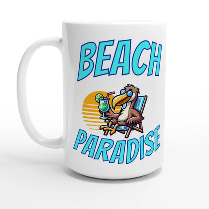 Beach Paradise White 15oz Ceramic Mug at Java Good Coffee