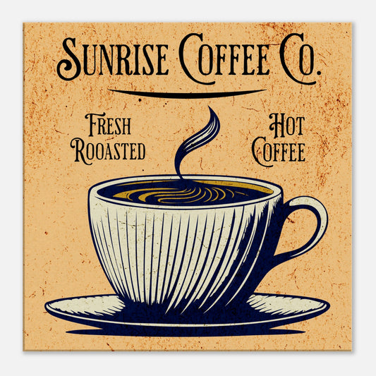 Sunrise Coffee Co. Canvas Wall Print at Java Good Coffee