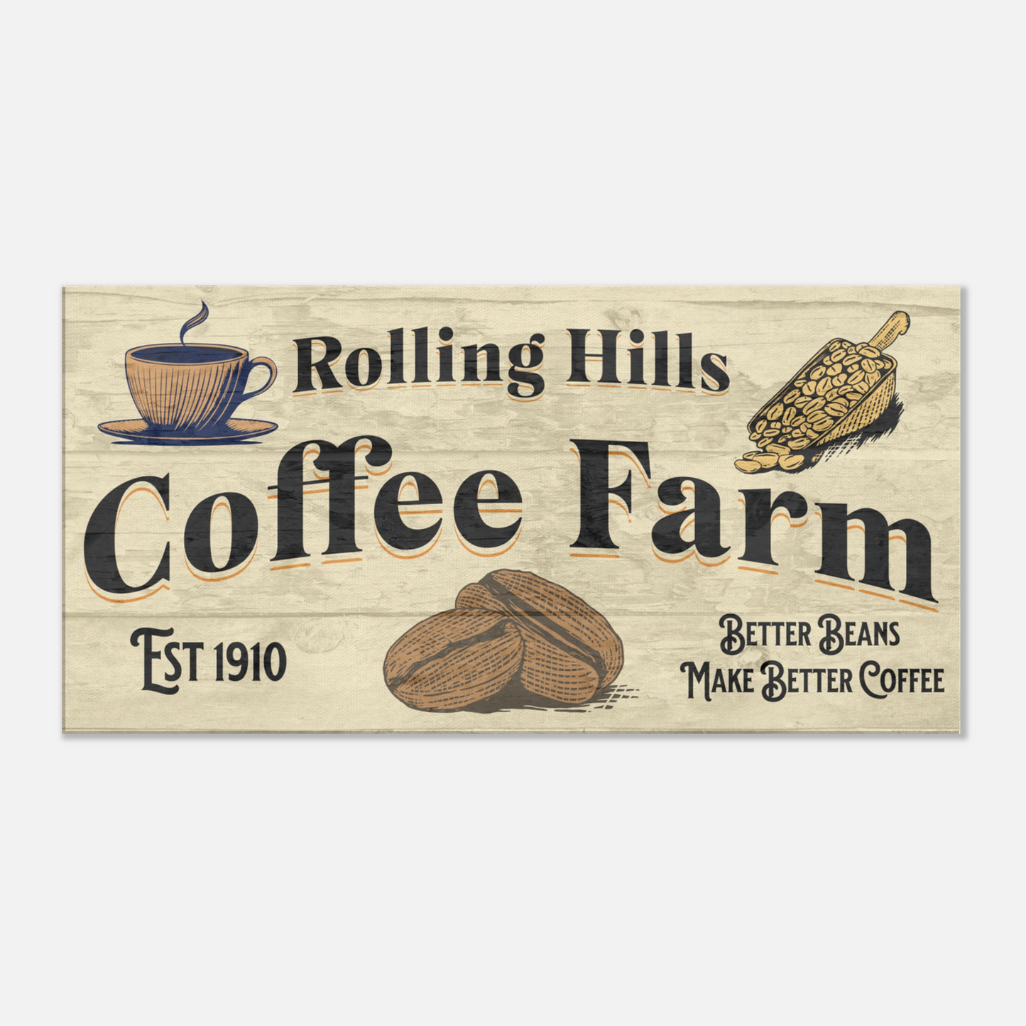 Rolling Hills Coffee Farm Canvas Prints at Java Good Coffee