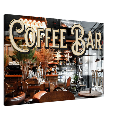 Downtown Coffee Bar Canvas Wall Print Java Good Coffee