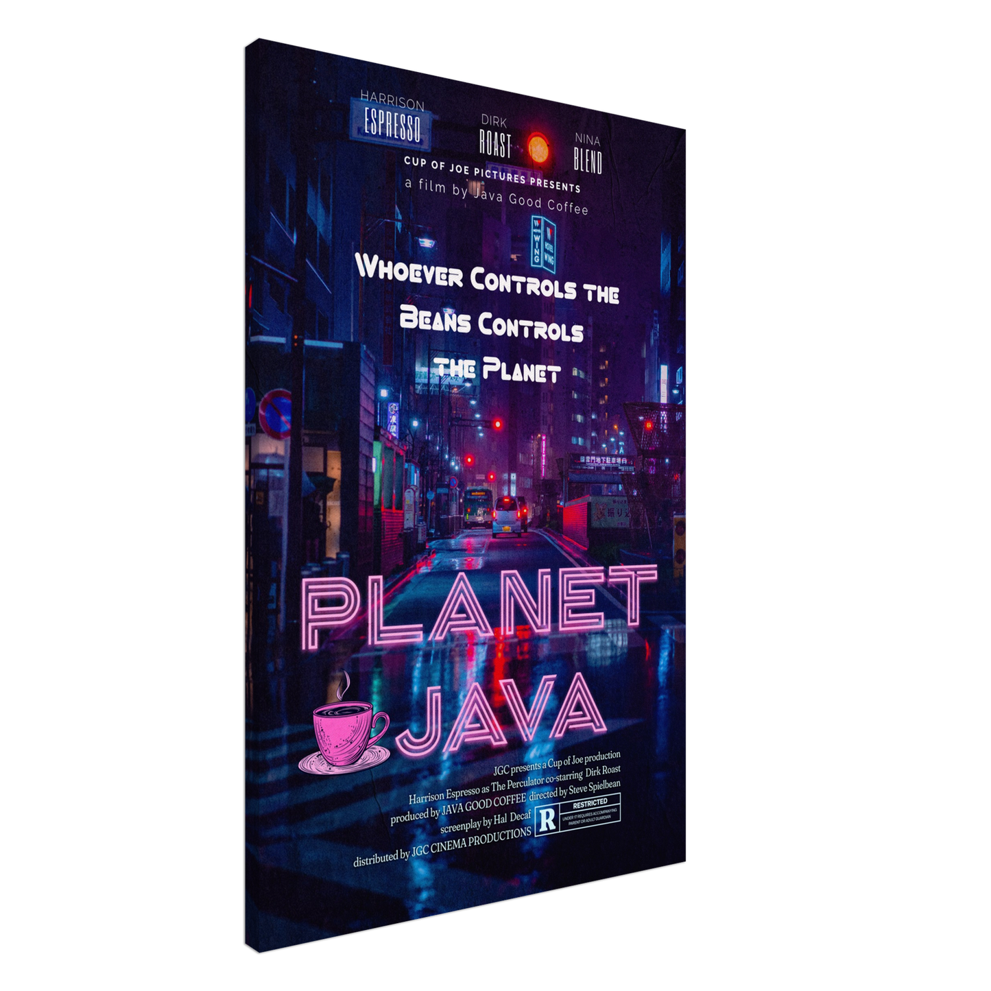 Planet Java Movie Canvas Wall Print 