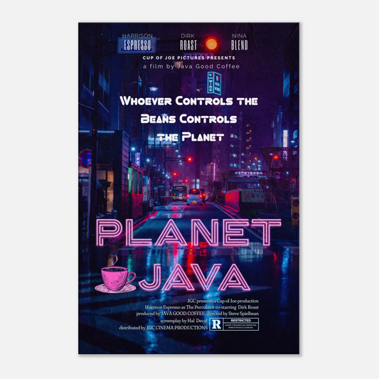 Planet Java Movie Canvas Wall Print by Java Good Coffee