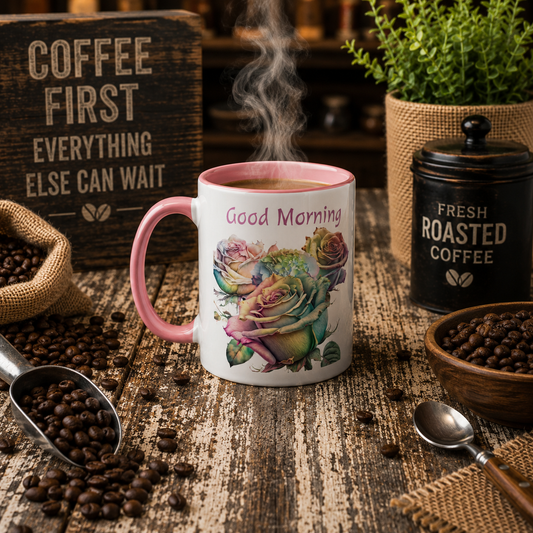 Good Morning Rose 11oz Ceramic Mug