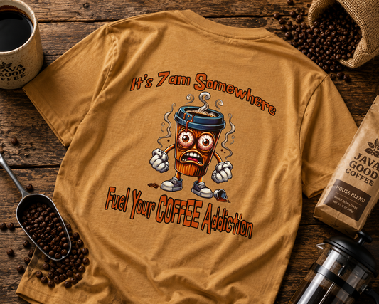 Fuel Your Coffee Addiction Unisex Heavy Cotton Tee