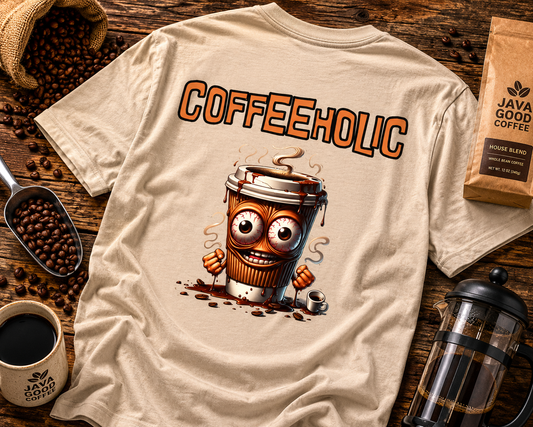 Coffeeholic Crazy Unisex Heavy Cotton Tee