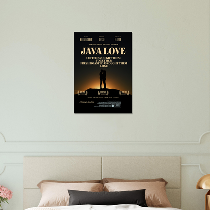 Java Love Faux Movie Poster Canvas Wall Print