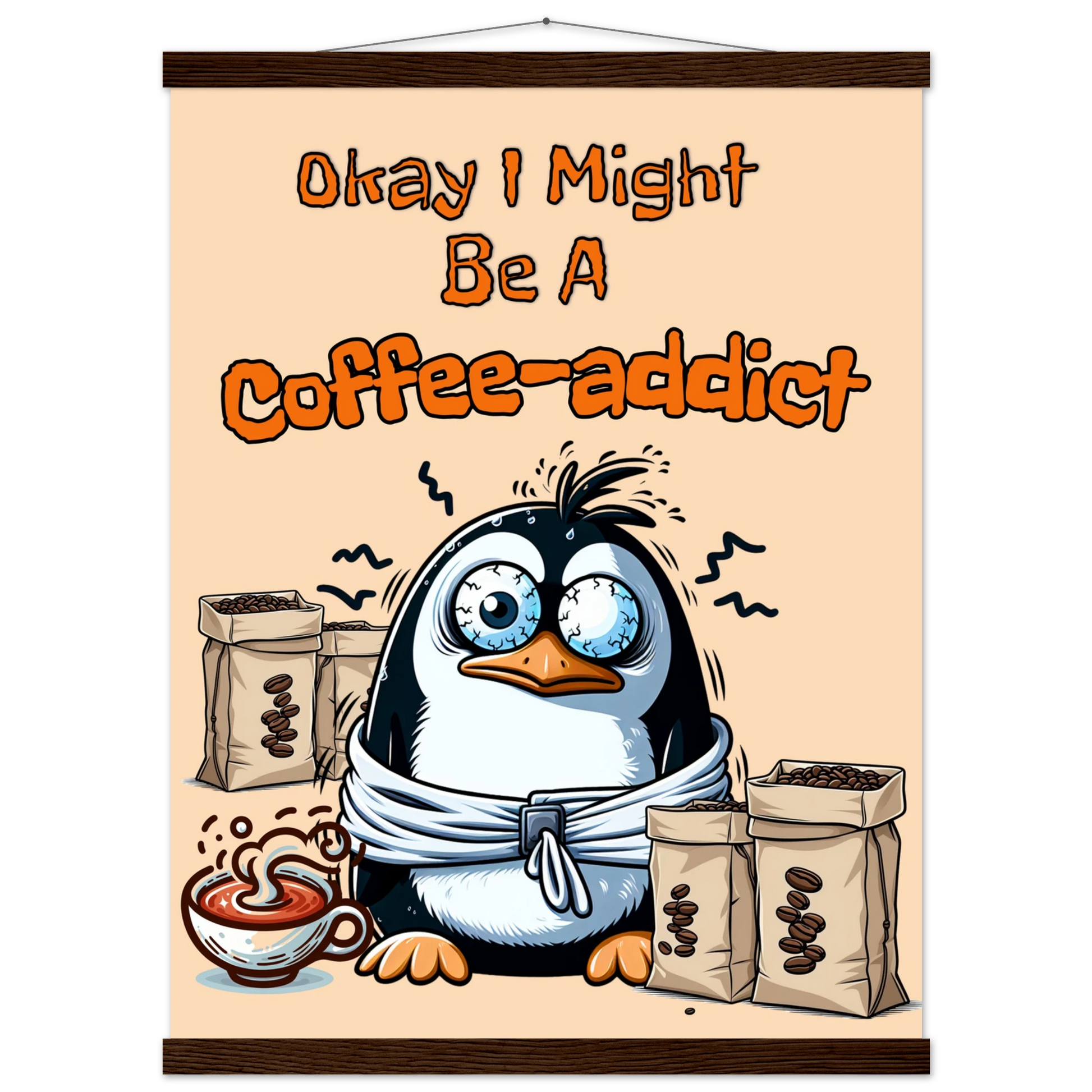 Coffee Addict Premium Matte Paper Poster with Hanger by Java Good Coffee