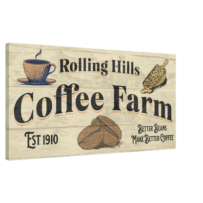 Rolling Hills Coffee Farm Canvas Prints 
