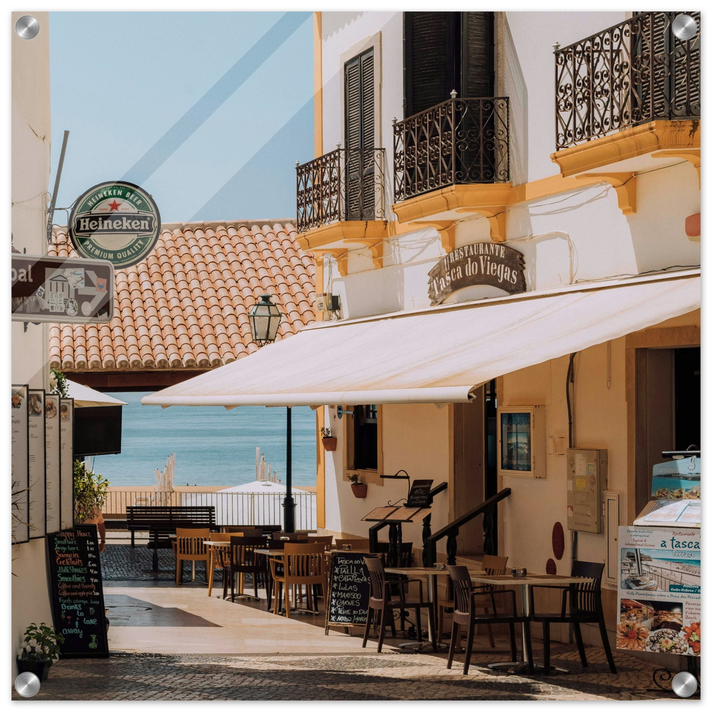  Seaside Cafe Acrylic Wall Print by Java Good Coffee