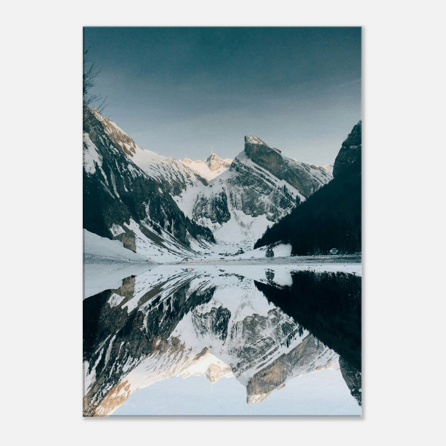 Winter Reflection Canvas Wall Print by Java Good Coffee