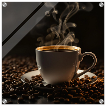 Mornings First Cup Acrylic Wall Print at Java Good Coffee