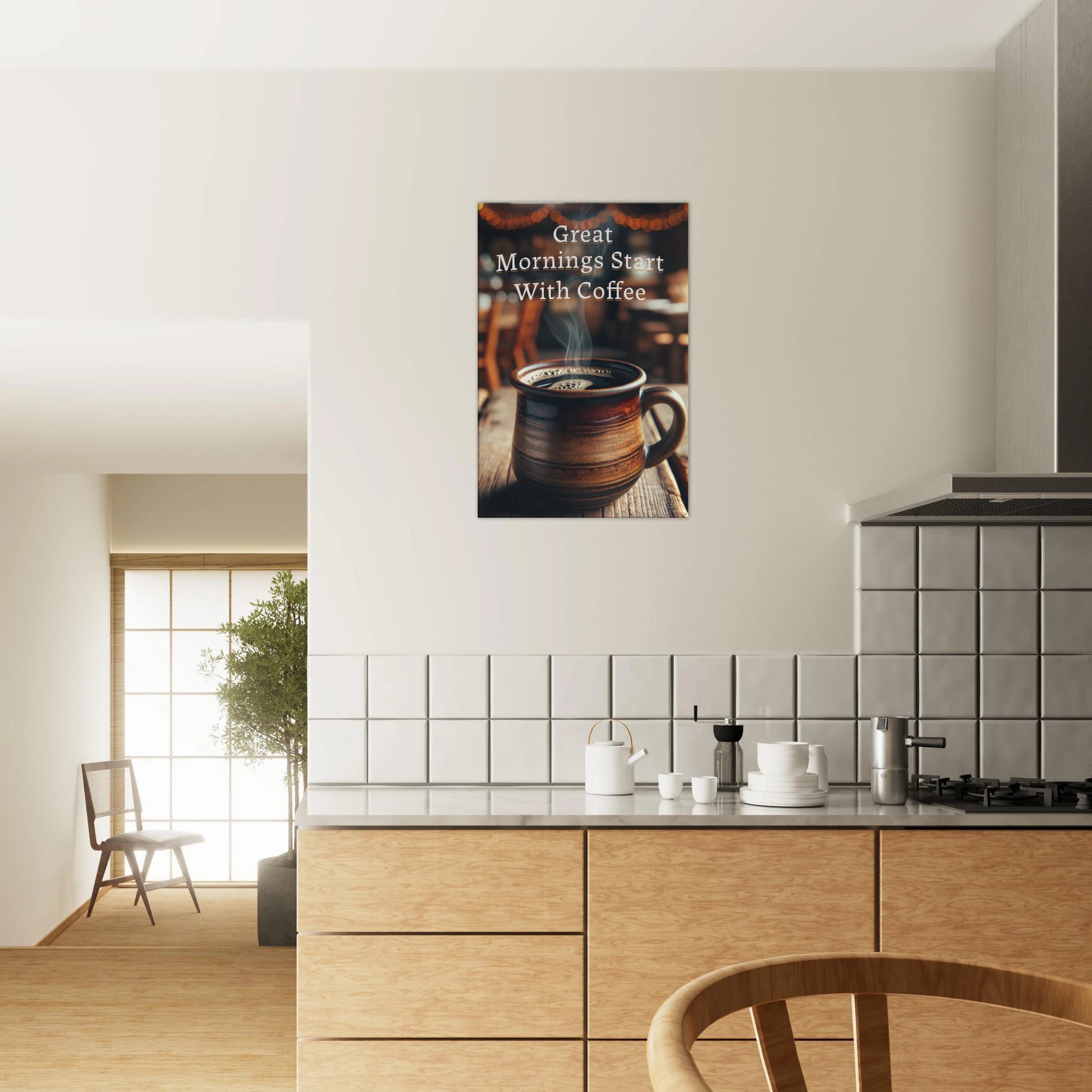 Great Mornings Start With Coffee Canvas Wall Print - Java Good Coffee