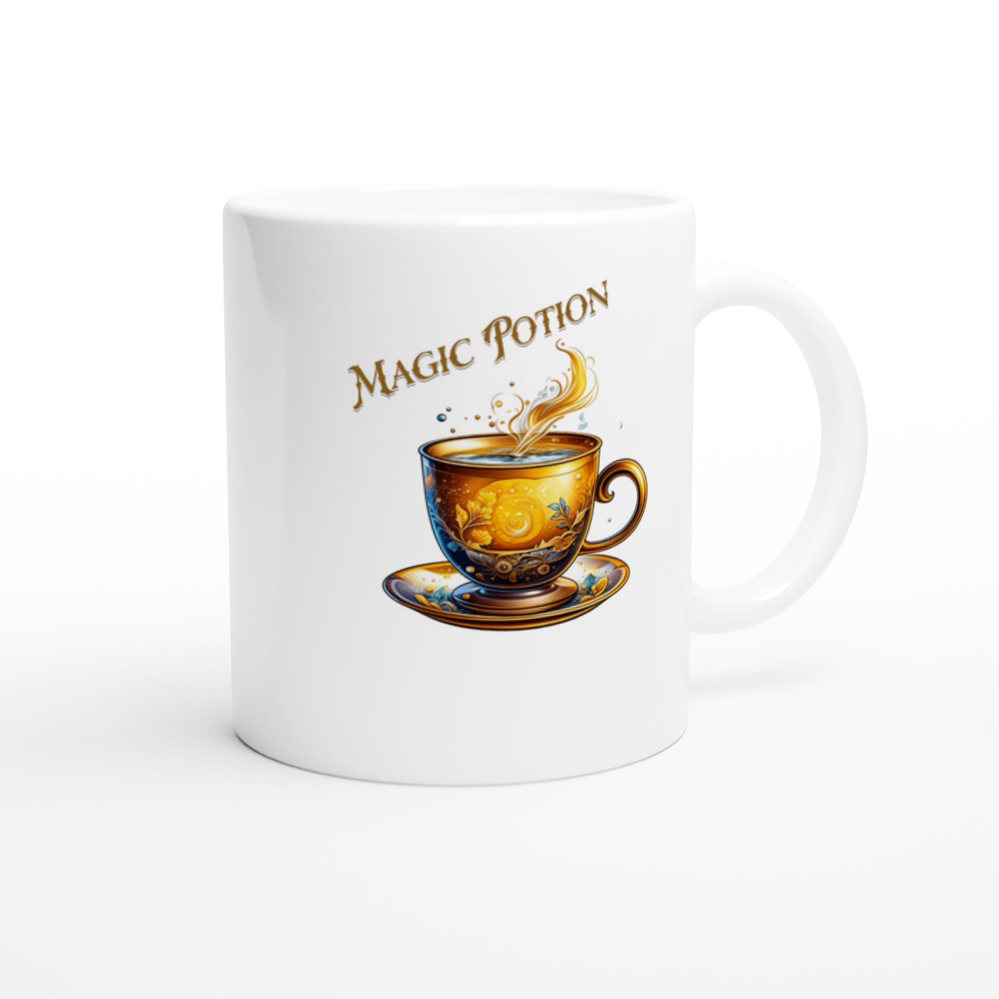 Magic Potion Cup White 11oz Ceramic Mug by Java Good Coffee