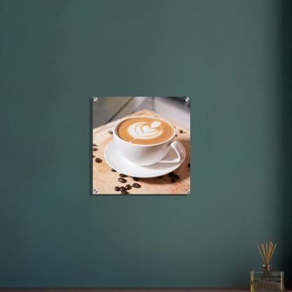 Coffee Cup and Saucer Acrylic Wall Print - Java Good Coffee