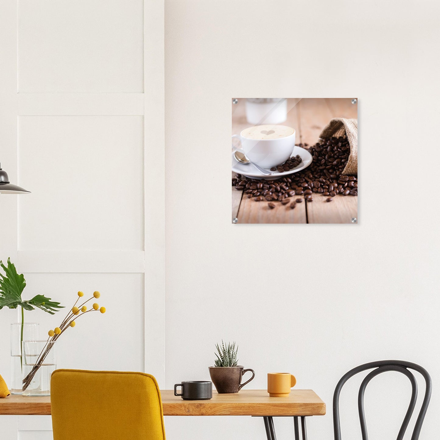 Coffee Spilled Beans Acrylic Wall Print at Java Good Coffee