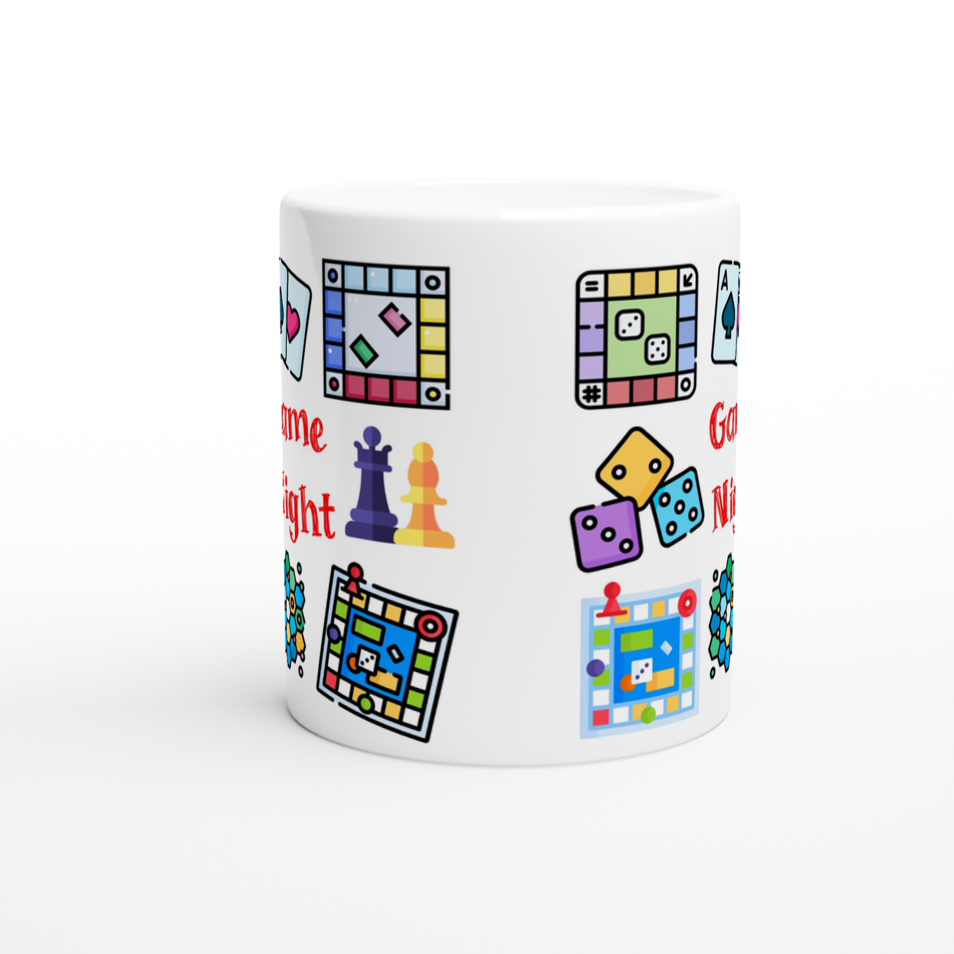 Game Night White 11oz Ceramic Mug on Java Good Coffee